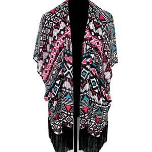OP Women's Kimono with Fringe Bottom Size M (7-9)